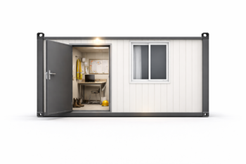Birou de lucru într un container mobil