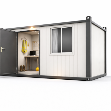 Birou mobil într un container de birou