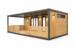 Cabină modulară modernă cu terasă