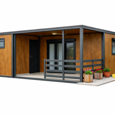 Casă modulară modernă cu verandă (1)